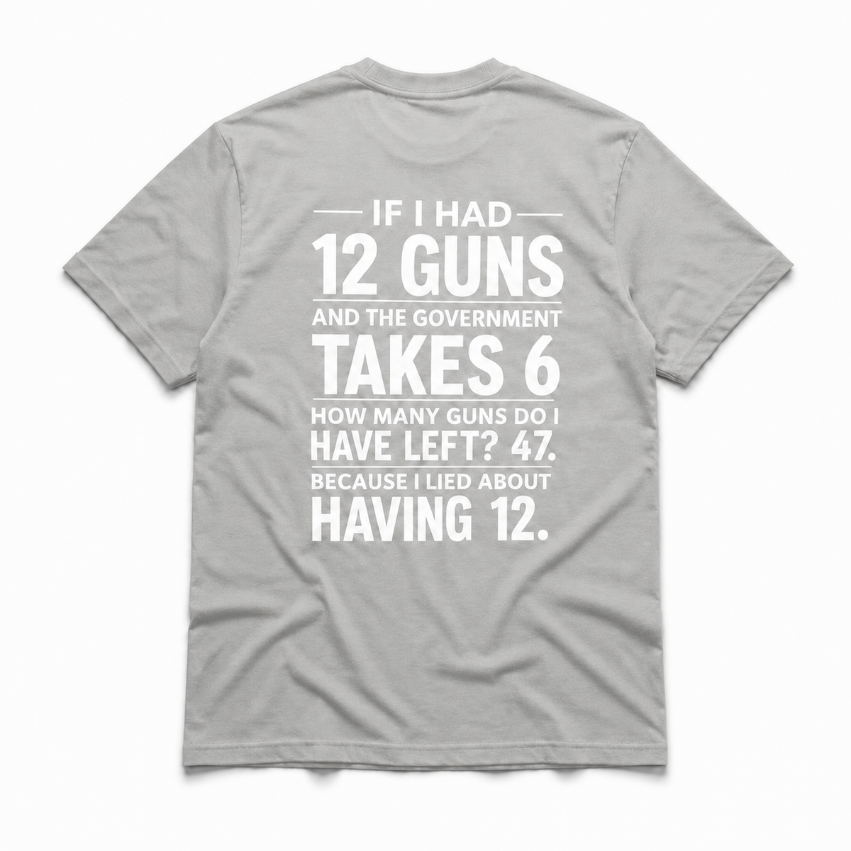 If I Had 12 Guns And The Government Takes 6 T-Shirt – Funny 2nd Amendment Gun Rights Shirt