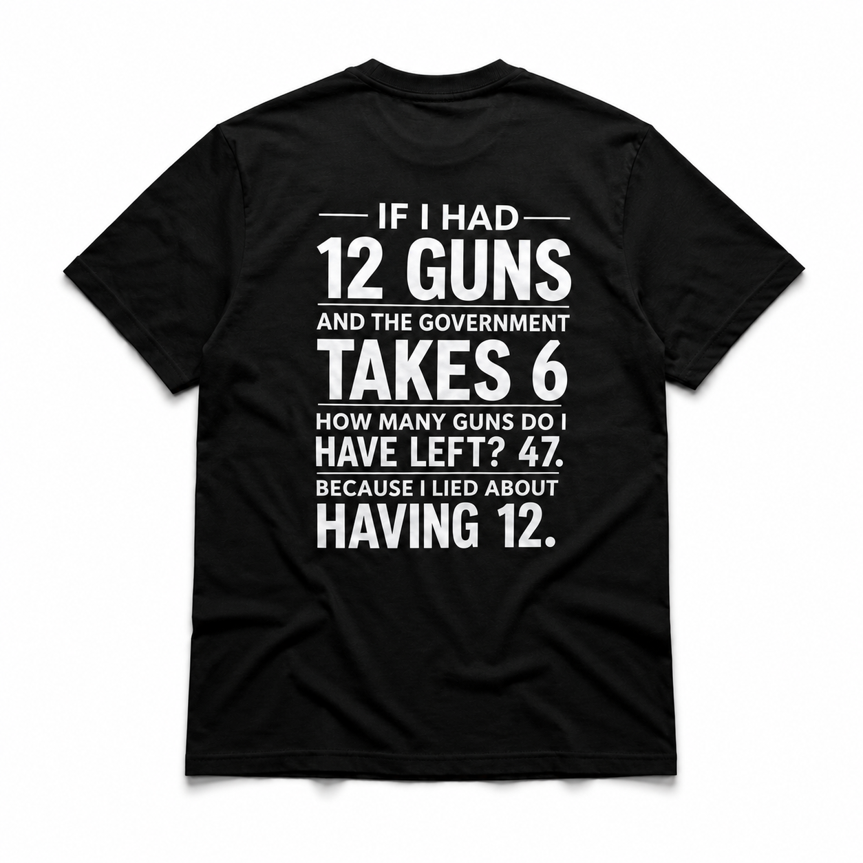If I Had 12 Guns And The Government Takes 6 T-Shirt – Funny 2nd Amendment Gun Rights Shirt