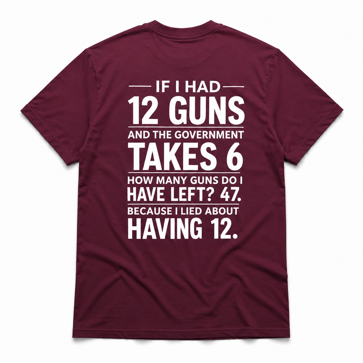 If I Had 12 Guns And The Government Takes 6 T-Shirt – Funny 2nd Amendment Gun Rights Shirt